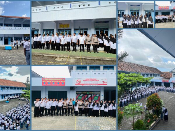 Upacara Senin Bersama Polsek Wates di SMK Muhammadiyah 2 Wates